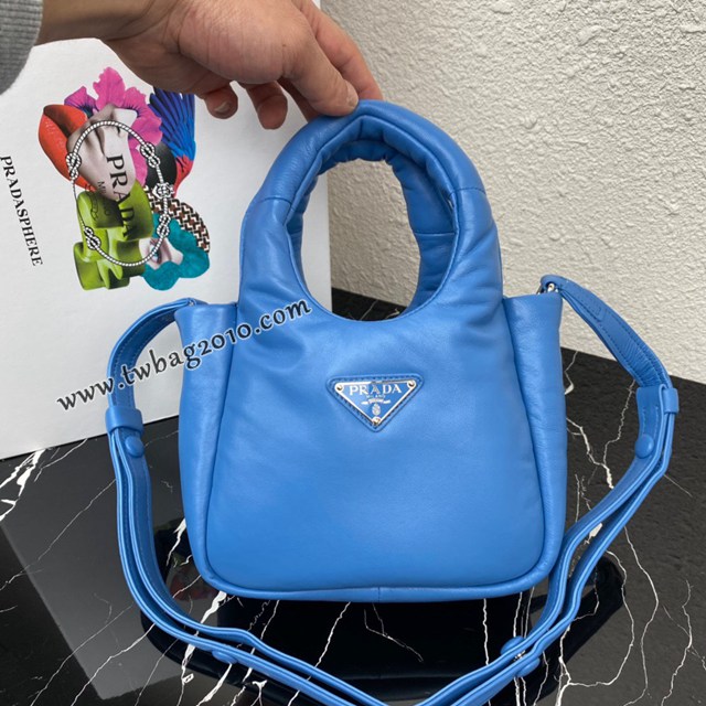 Prada專櫃新款小號菜籃子包 1BA359 普拉達軟羊革菜籃子手袋手提肩背女包 csp1698